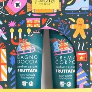 PURO BIO X-MAS REGALIA WOODY FRAGANCE SHOWER GEL AND BODY LOTION 150ML