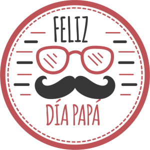 Sticker circular Feliz dia Papá